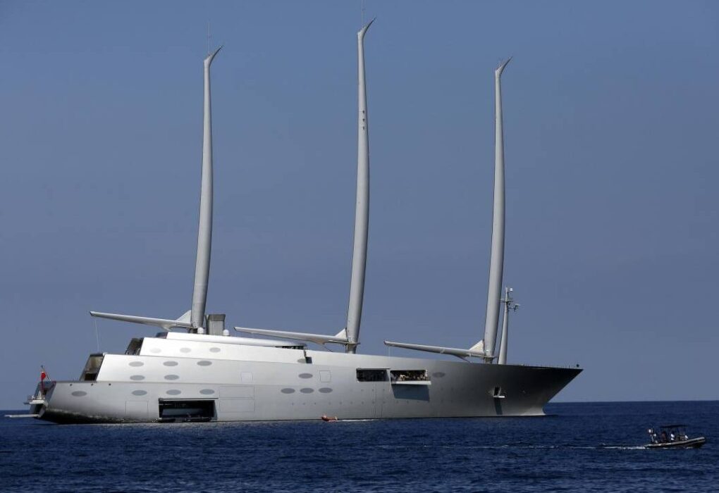 The world’s second-largest superyacht in the port of Trieste.