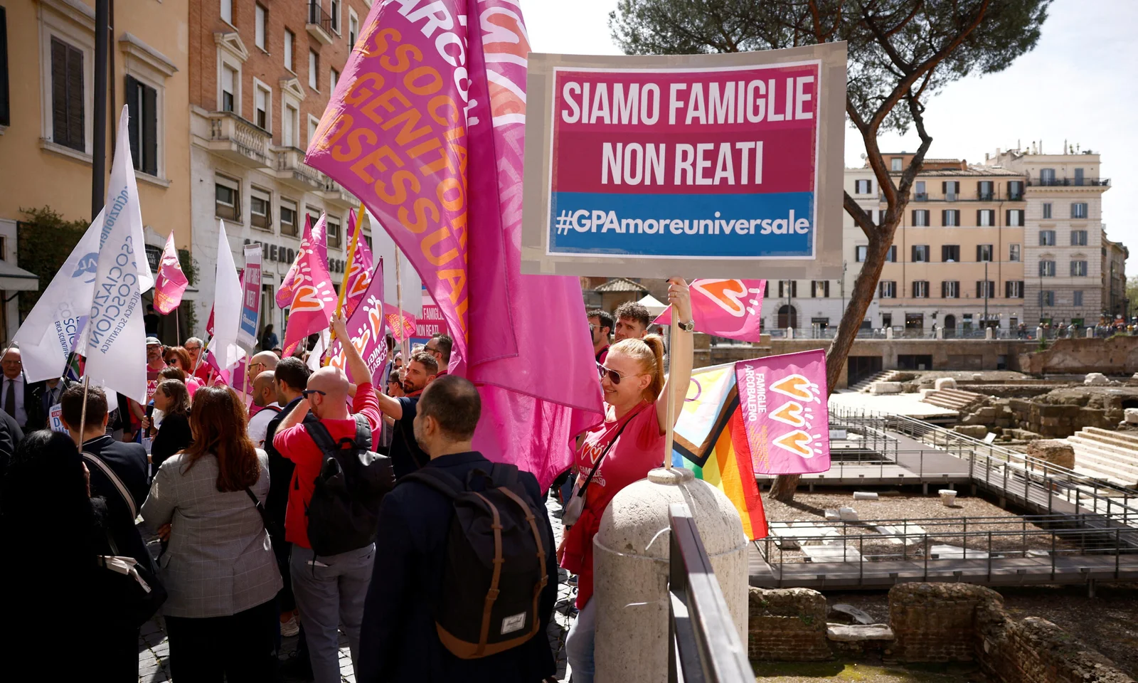 Demonstration in support of surrogate motherhood, in Rome