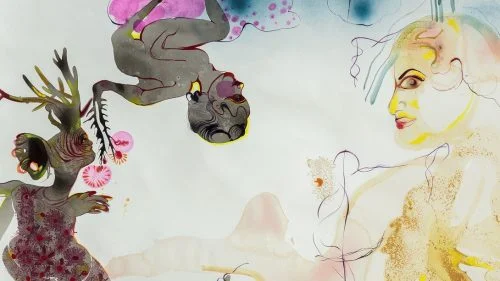 Rina-Banerjee-Human-Traffic-detail-2015-Ink-acrylic-and-collage-on-watercolors-paper-Arches-2286