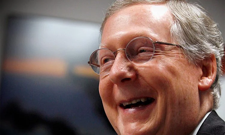 US Senate Minority leader McConnell speaks during an interview with Reuters in Washington