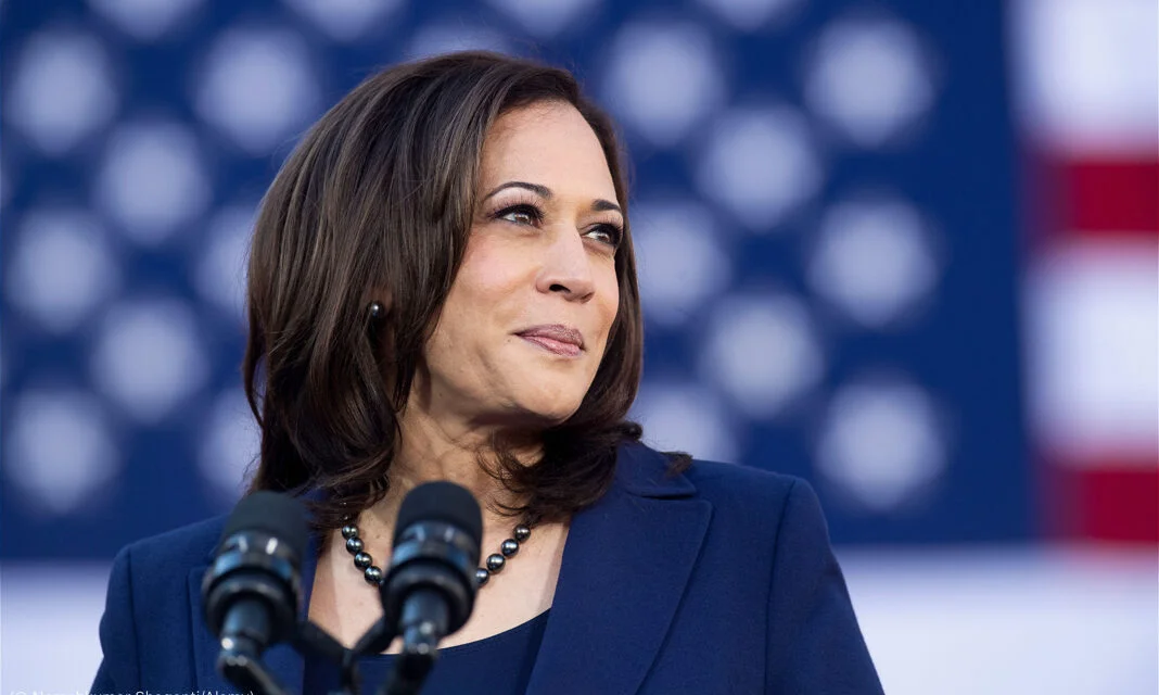 Washington DC, United States, democratic party vice presidential nominee Kamala Harris in election campaign in Washington DC