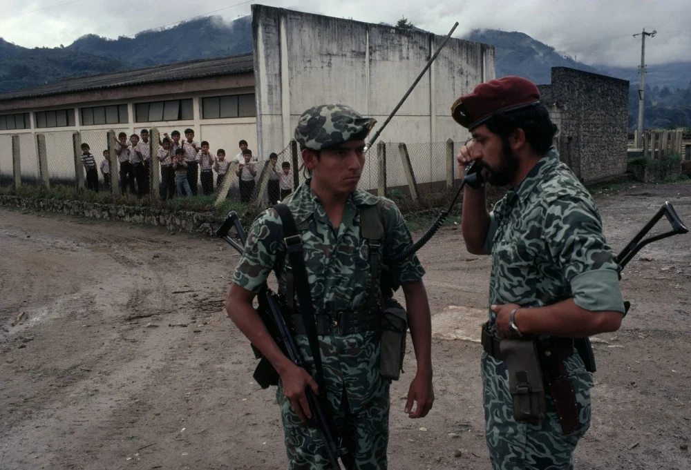 Current Guatemalan President Otto Pérez Molina when he was “Major Tito Arias,” commanding counterinsurgency campaign in Nebaj. 1982. By Jean-Marie Simon