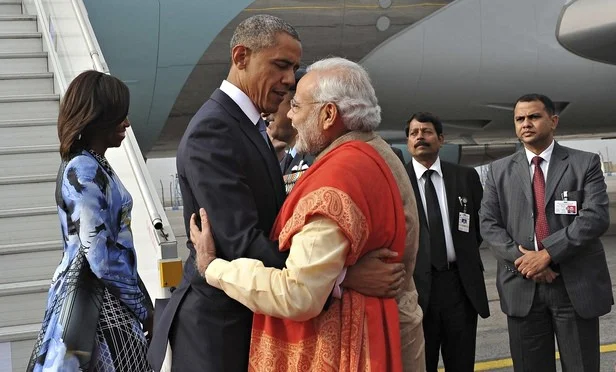 Narendra Modi and Barack Obama in New Delhi